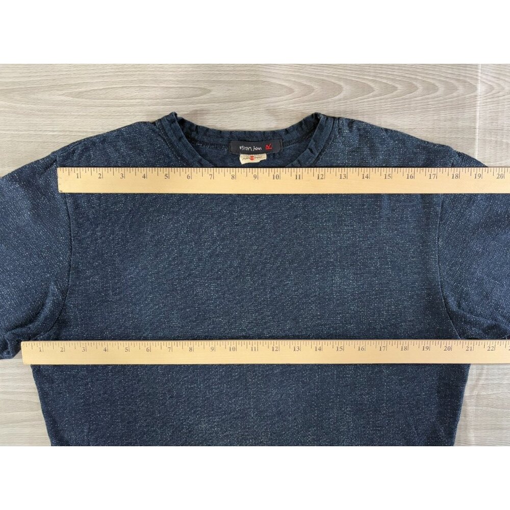 45Rpm studio cotton Short Sleeve T-Shirt sz 4 US M color Indigo Dark Blue Japan - Picture 7 of 8